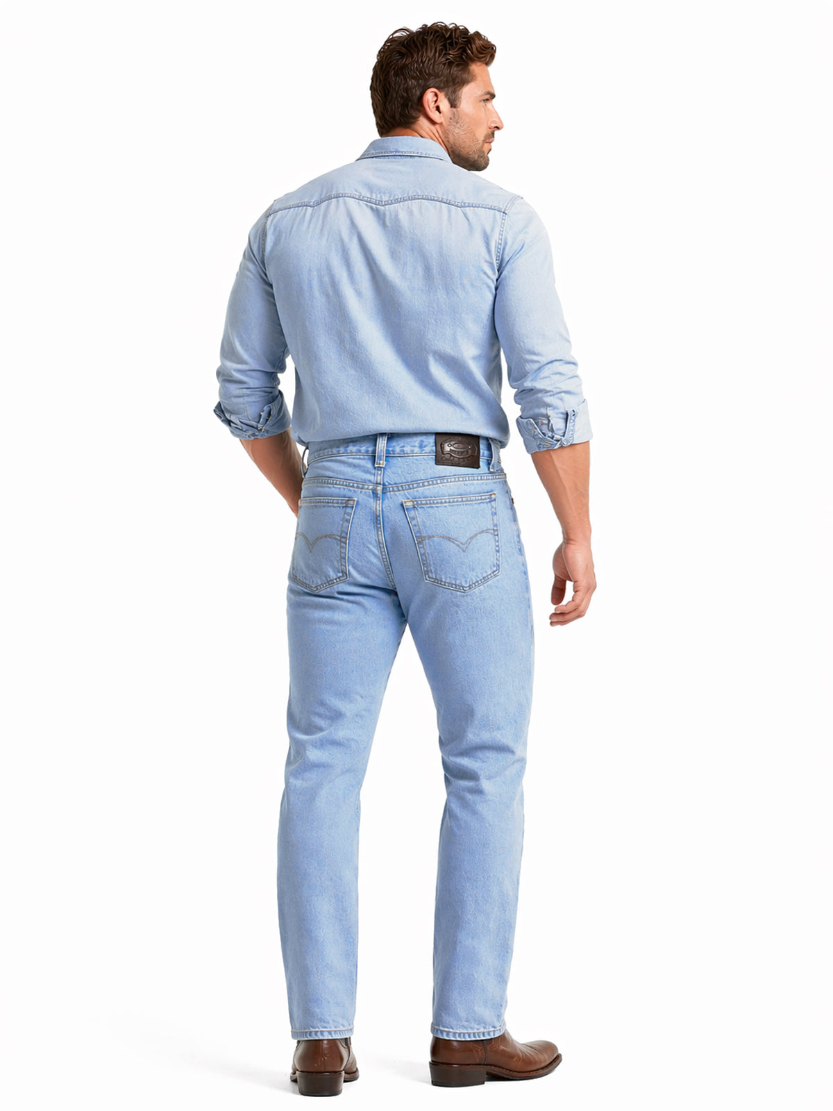 Jeans Recto Hombre Tallas Grandes Tiro Alto Azul Claro Edward’s 2602