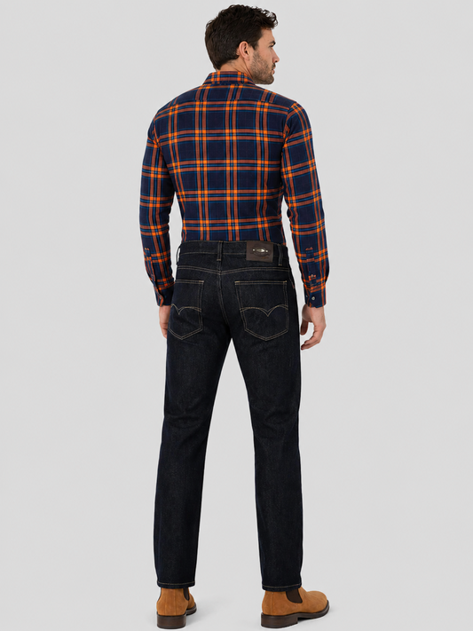 Jeans Slim Denim Oscuro Hombre