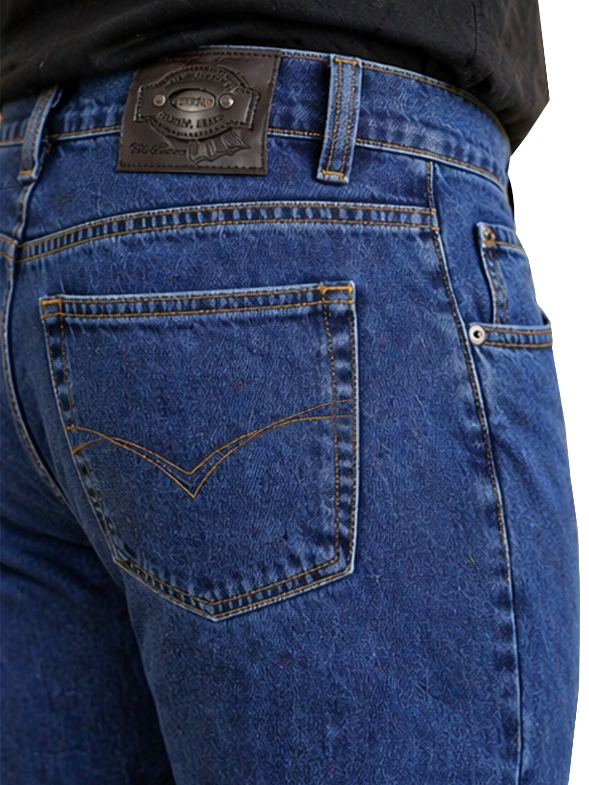 Jeans Recto Hombre Talla Grande Tiro Alto Azul Medio Edward’s 2611