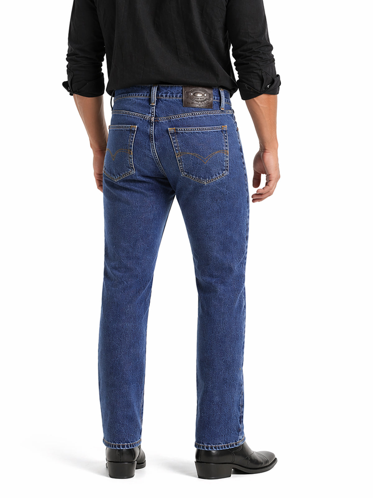 Jeans Recto Hombre Tiro Alto Azul Medio Edward’s 2611