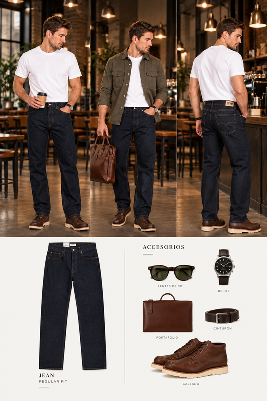 Pantalón Mezclilla Straight Negro Edwards