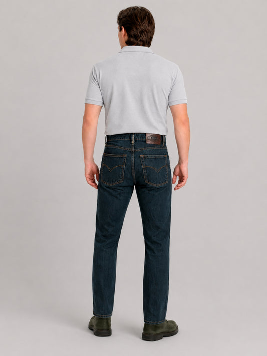 Jeans Straight Fit Petróleo Edwards
