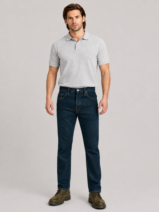 Jeans Straight Fit Petróleo Edwards