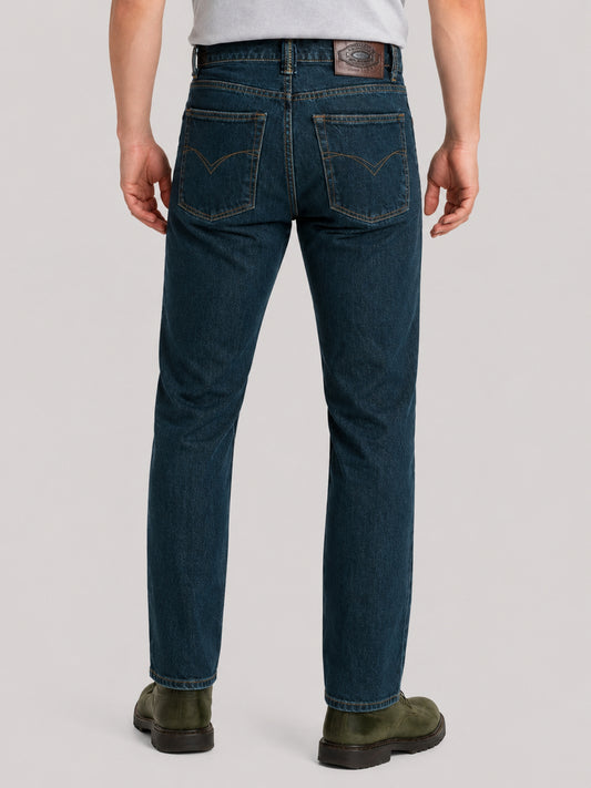 Jeans Straight Fit Petróleo Edwards