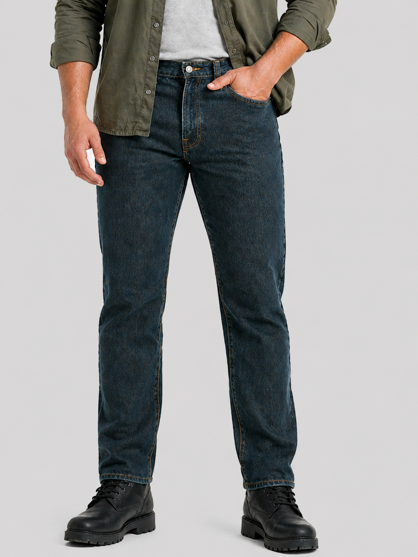 Jeans 2618 Men's | Indigo Petrol Color | Straight Cut | Edward's
