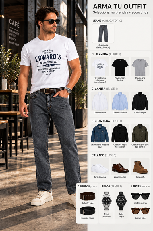 Jeans Straight Stone Medio Edwards