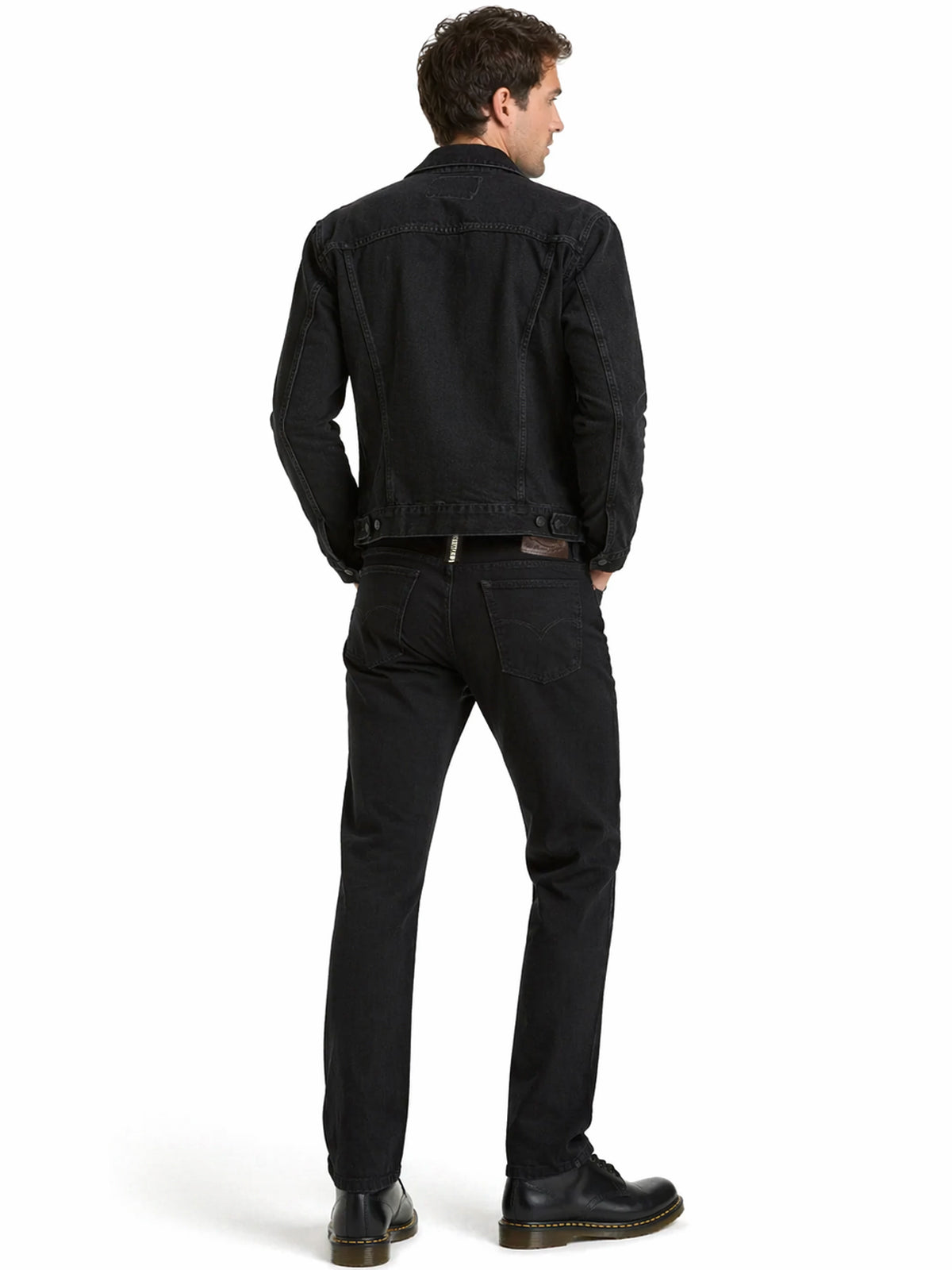 Jeans Recto Hombre Tiro Alto Negro Edward’s 2622