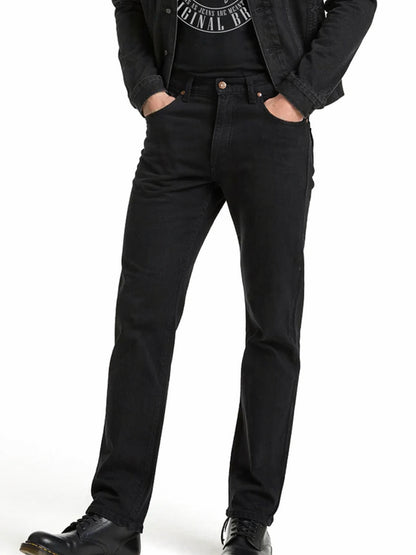 Jeans Recto Hombre Tiro Alto Negro Edward’s 2622
