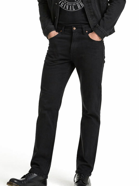 Jeans Recto Hombre Tiro Alto Negro Edward’s 2622