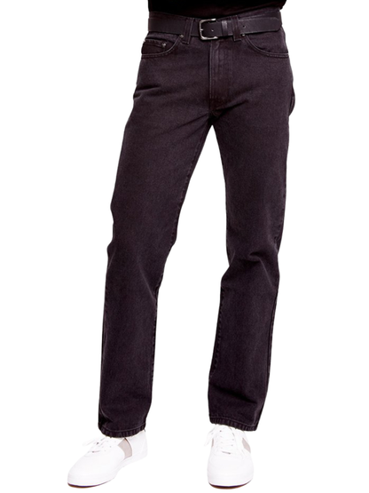 Jeans Hombre Recto Tiro Alto Negro Edward's 2624