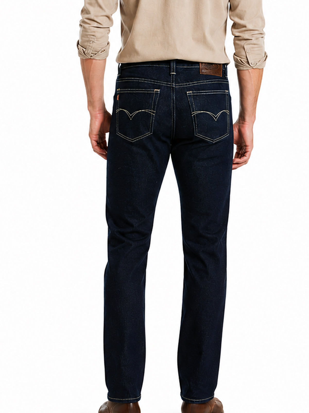 Jeans Recto Hombre Tiro Alto Azul Oscuro Suavizado Edward’s 2630