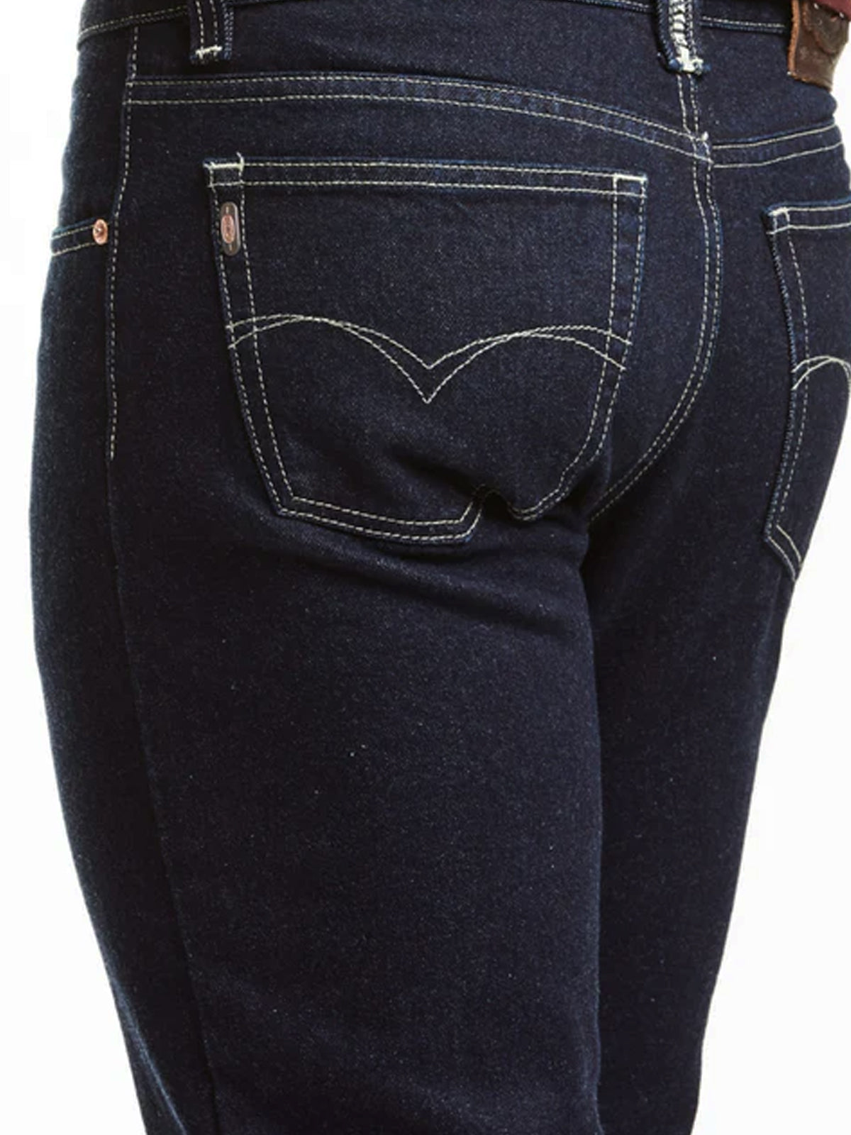 Jeans Recto Hombre Tiro Alto Azul Oscuro Suavizado Edward’s 2630