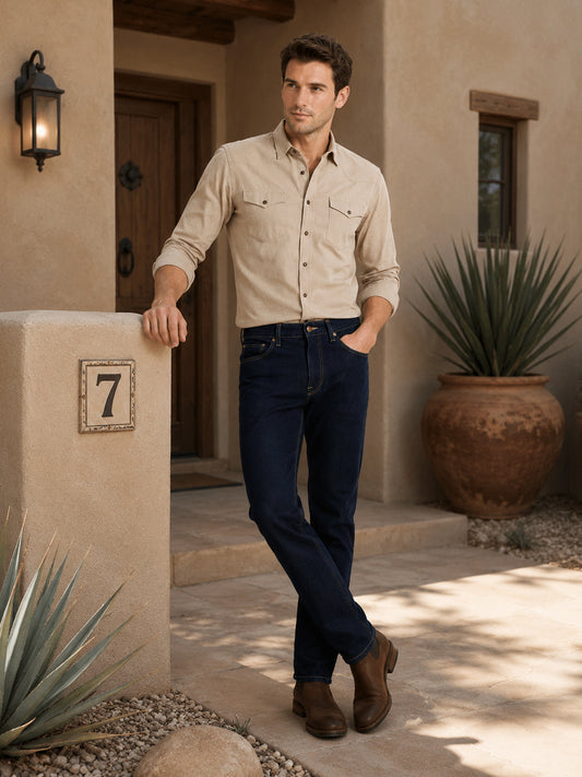 Jeans Straight Hombre Azul Oscuro Edward’s