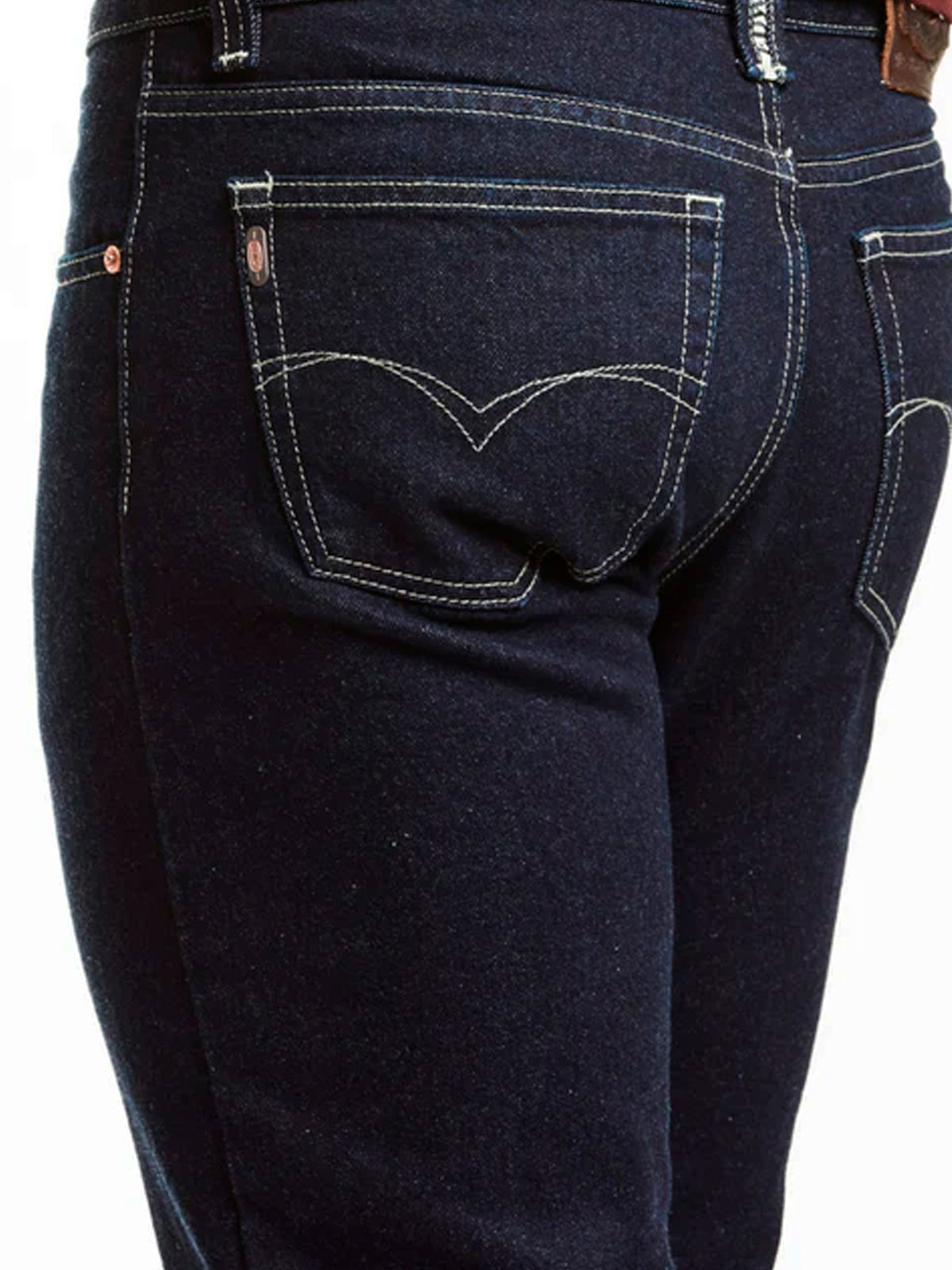 Jeans Recto Hombre Talla Grande Tiro Alto Índigo Oscuro Suavizado Edward’s 2630