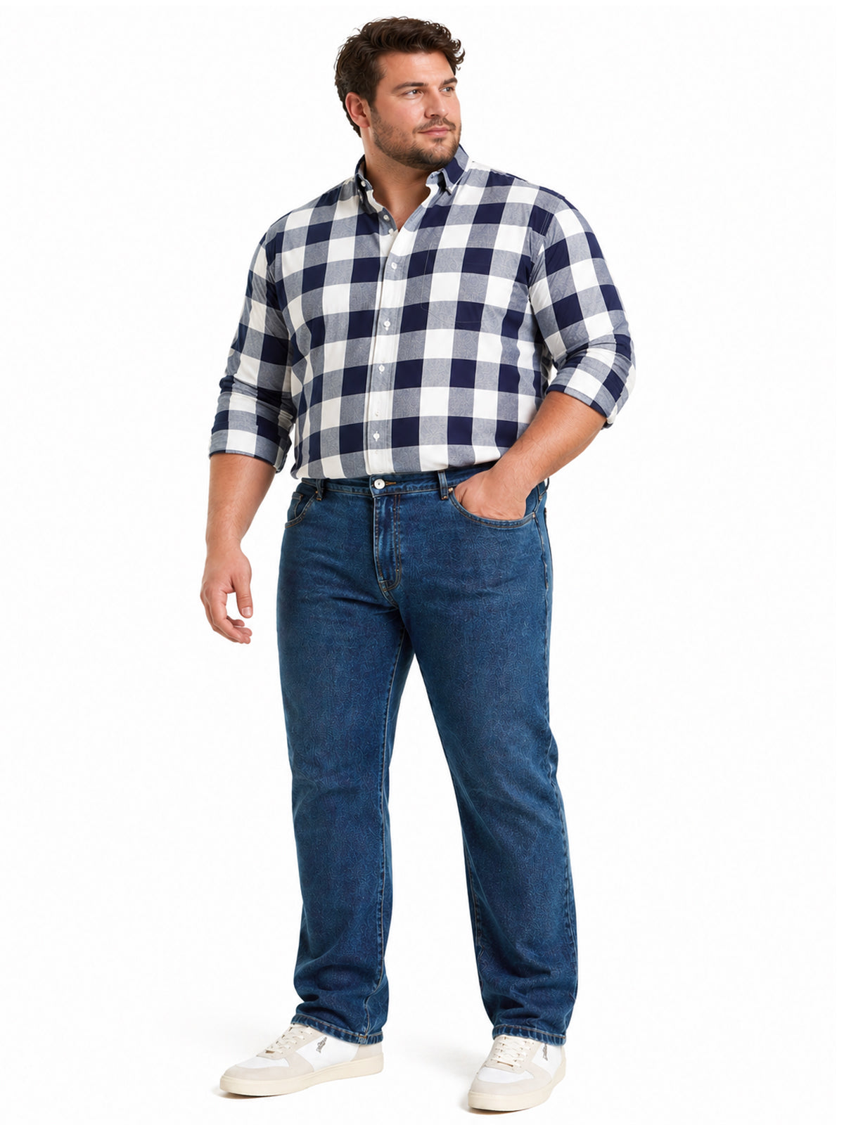 Jeans Recto Hombre Talla Grande Azul Índigo Edward’s 2630 16B