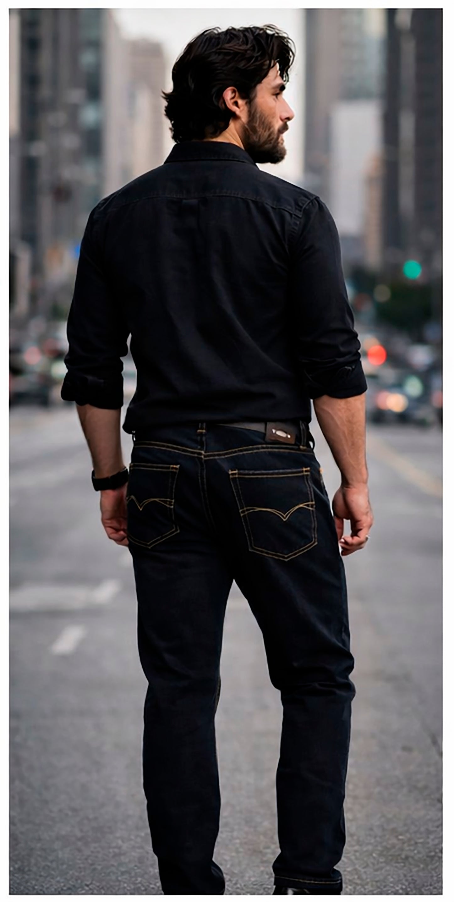 Jeans Recto Edward's 2650 Hombre Mezclilla Azul Petróleo