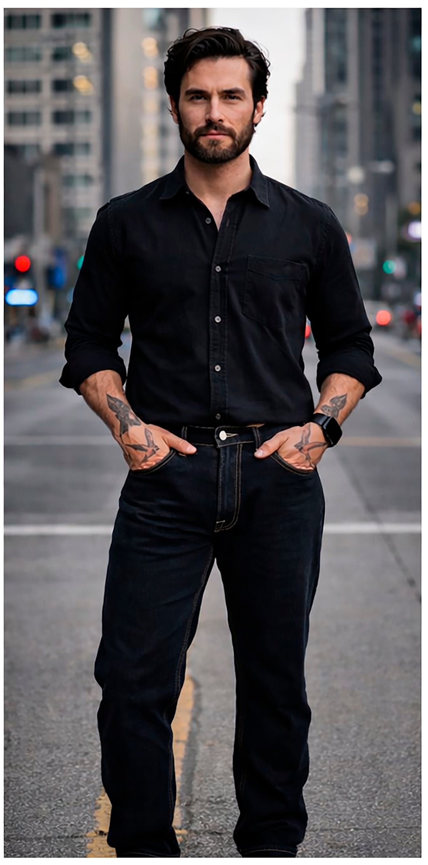 Jeans Recto Edward's 2650 Hombre Mezclilla Azul Petróleo