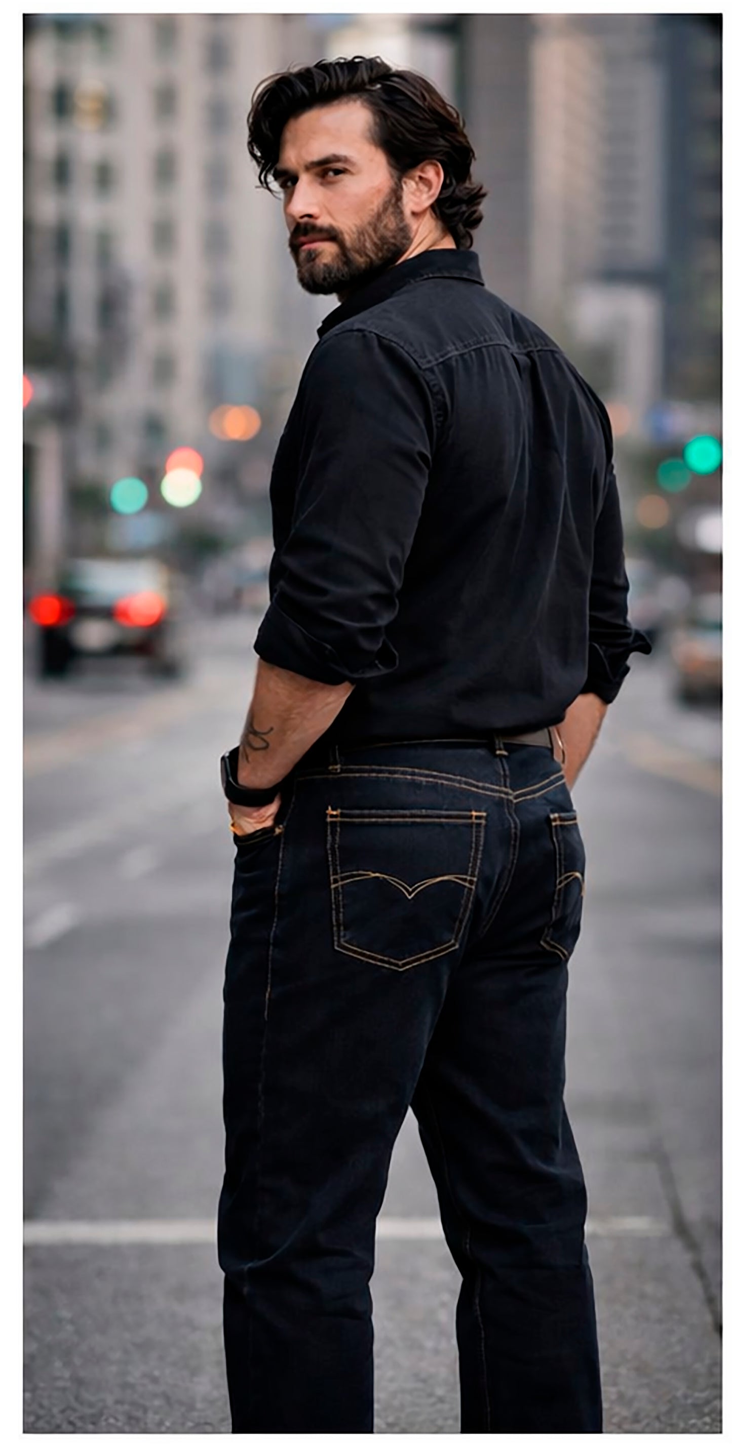 Jeans Recto Edward's 2650 Hombre Mezclilla Azul Petróleo