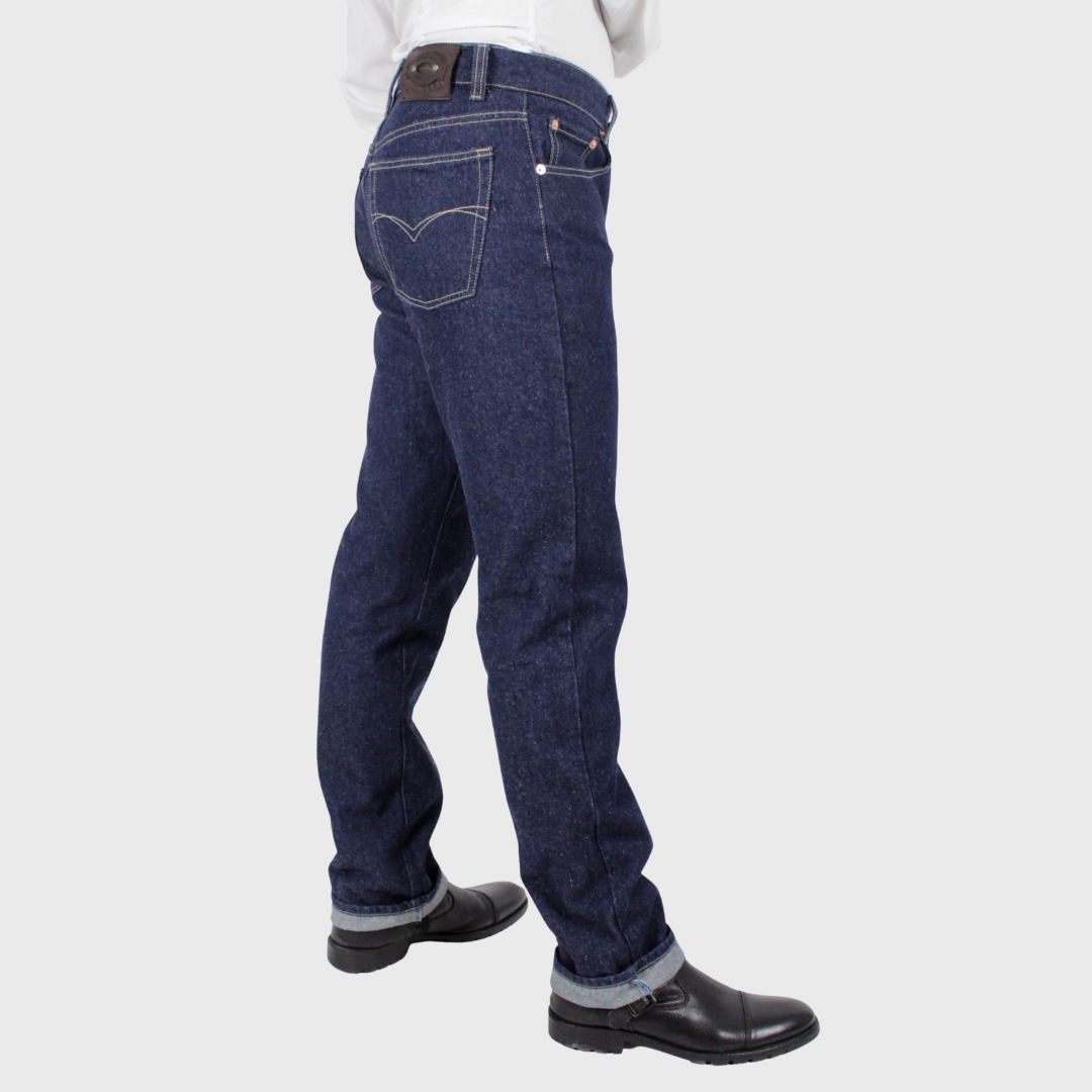 Pantalón de mezclilla nevado azul marino 2660