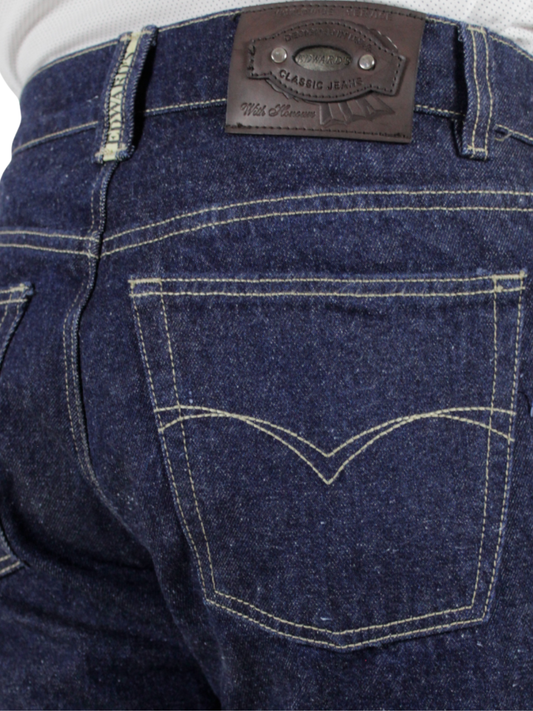 Jeans Recto Efecto Nevado Azul Medio Hombre Edward's 2660