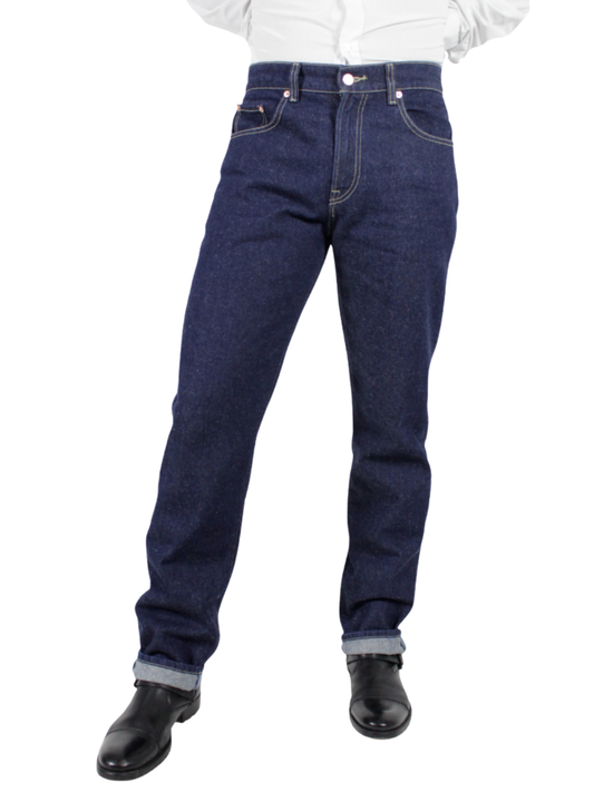 Jeans Hombre Recto Deslavado Nevado Azul Medio Edward's 2660