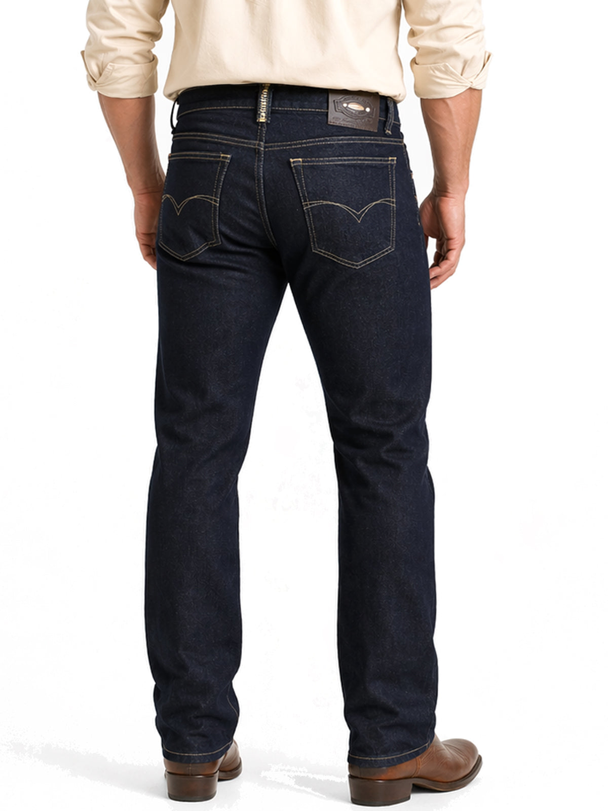 Jeans Recto Hombre Talla Grande Stretch Tiro Alto Azul Oscuro Soft Edward’s 2670