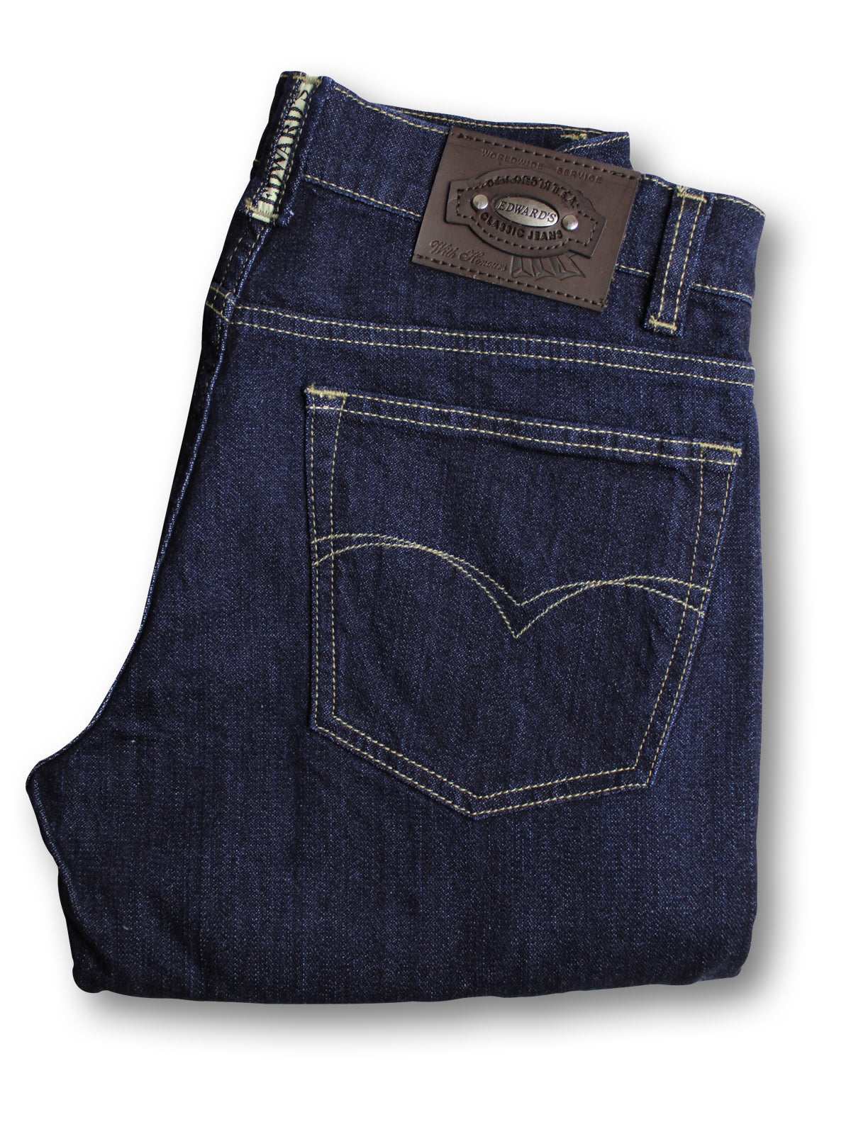 Jeans Recto Hombre Stretch Tiro Alto Azul Oscuro Soft Edward’s 2670