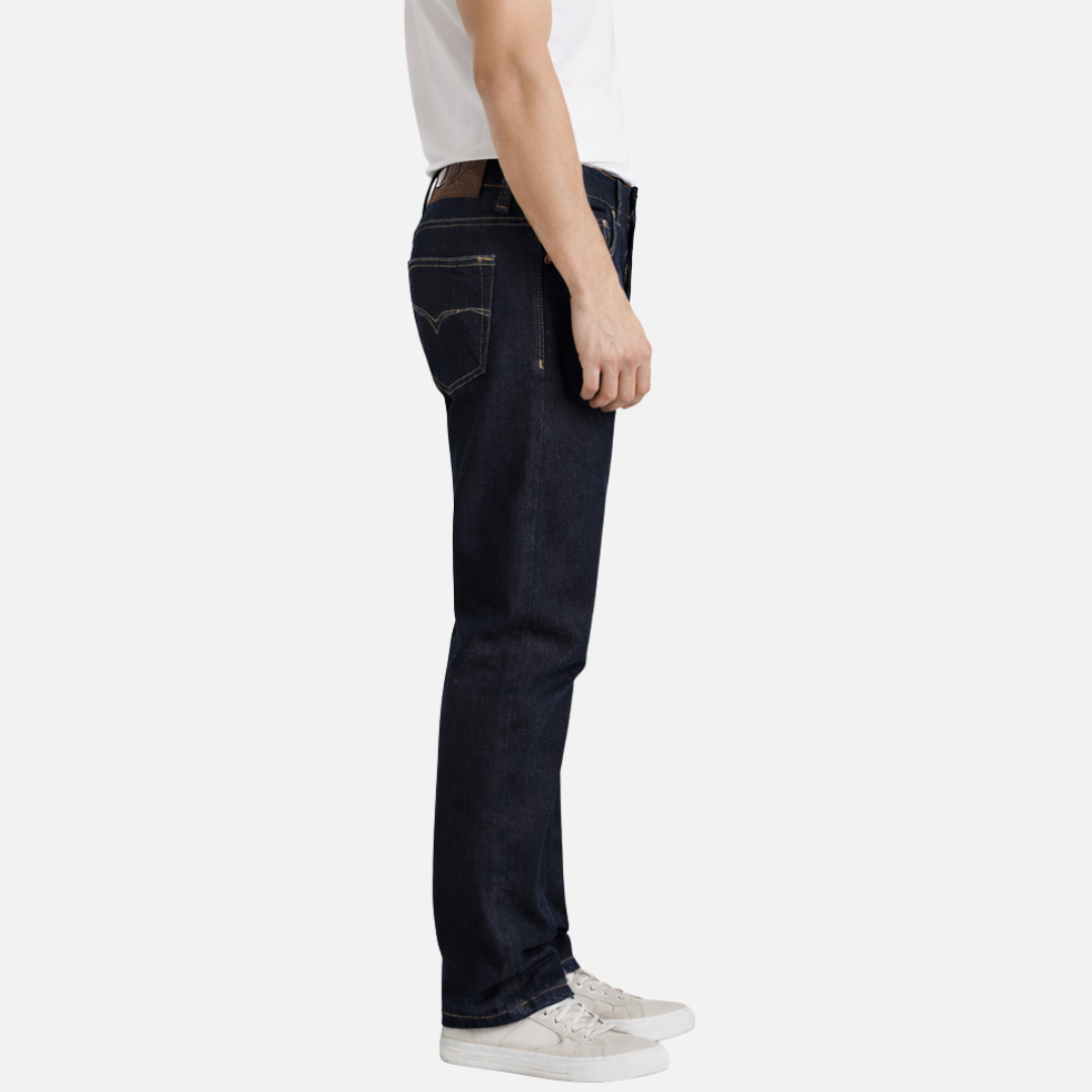 Jeans Recto Hombre Plus Denim Stretch Índigo Oscuro Suavizado Edward's 2670