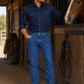 Jeans Recto Hombre Talla Grande Stretch Azul Medio Edward’s 2680