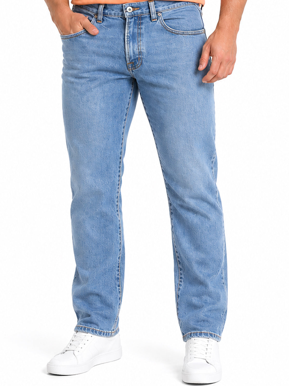 Jeans Recto Hombre Talla grande Stretch Azul Claro Edward’s 2690