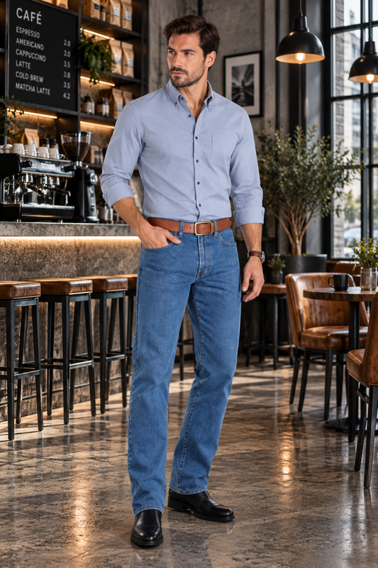 Jeans Recto Stretch Azul Edwards