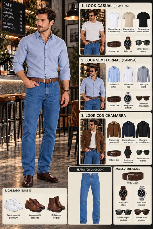 Jeans Recto Stretch Azul Edwards