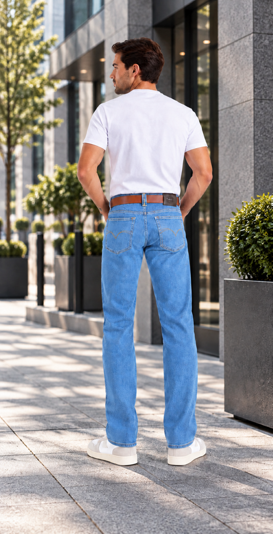 Jeans Recto Stretch Azul Hombre Edwards 2690