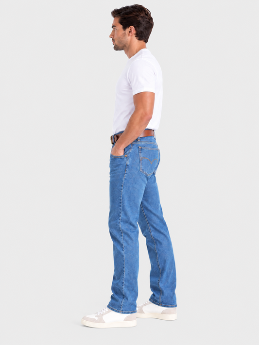 Jeans Recto Stretch Azul Hombre Edwards 2690