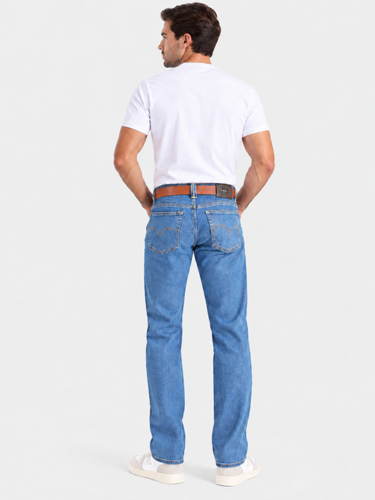 Jeans Recto Stretch Azul Hombre Edwards 2690