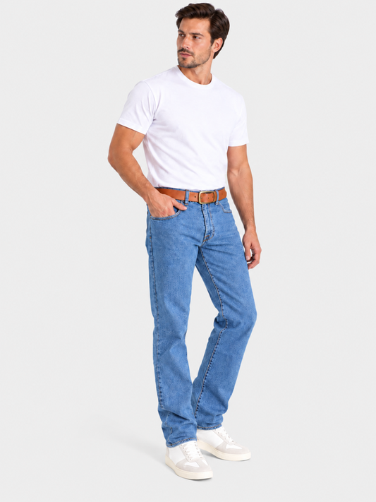 Jeans Recto Stretch Azul Hombre Edwards 2690