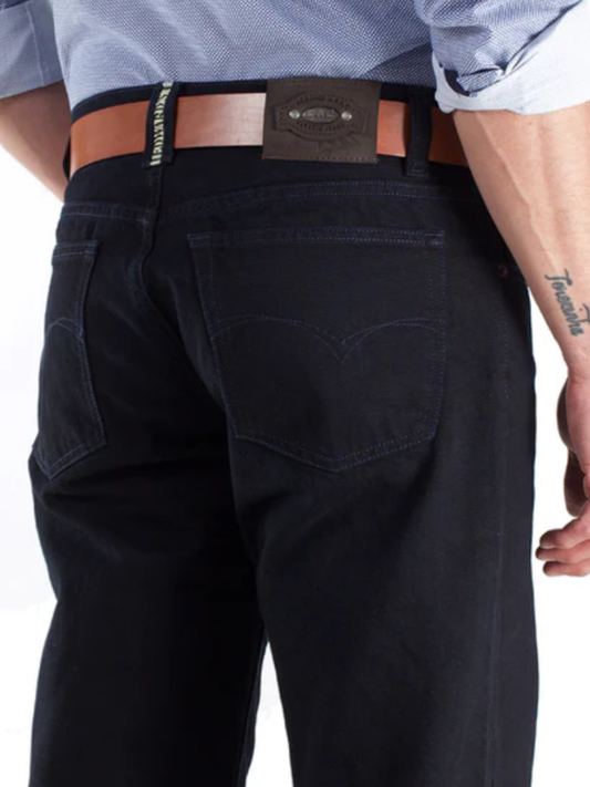 Jeans Recto Hombre Tiro Alto Azul Oscuro Edward’s 2700
