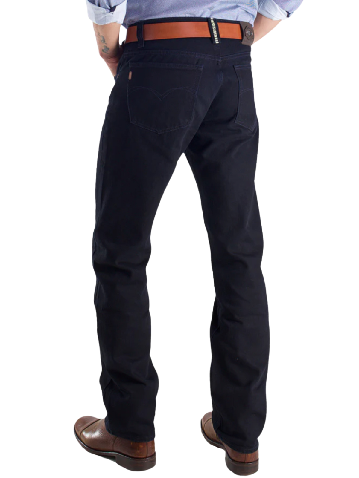 Jeans Recto Azul Oscuro Hombre Tiro Alto Azul Marino Edward’s 2700
