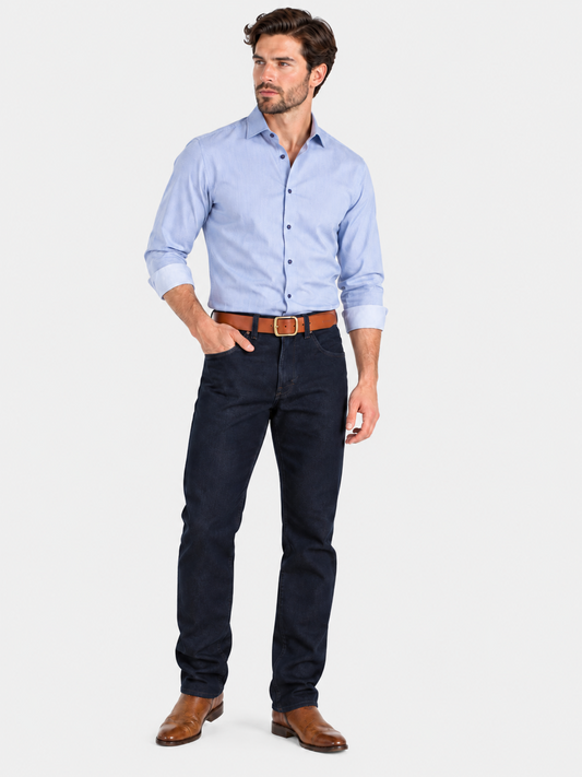 Men's classic African blue navy blue denim pants