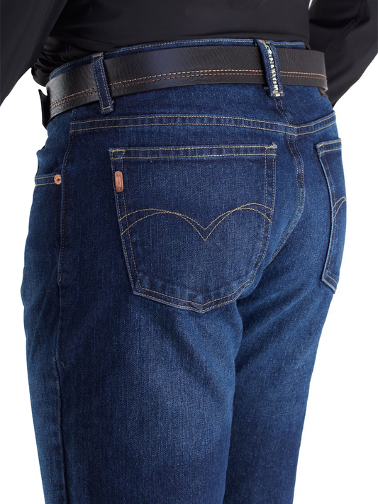 Jeans Hombre Recto Tiro Alto Azul Oscuro Edward's 2710