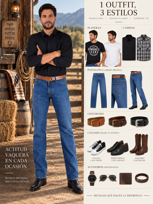 Men's classic blue denim pants 2720