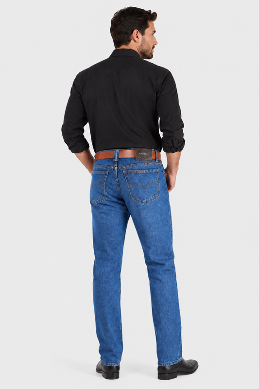 Men's classic blue denim pants 2720