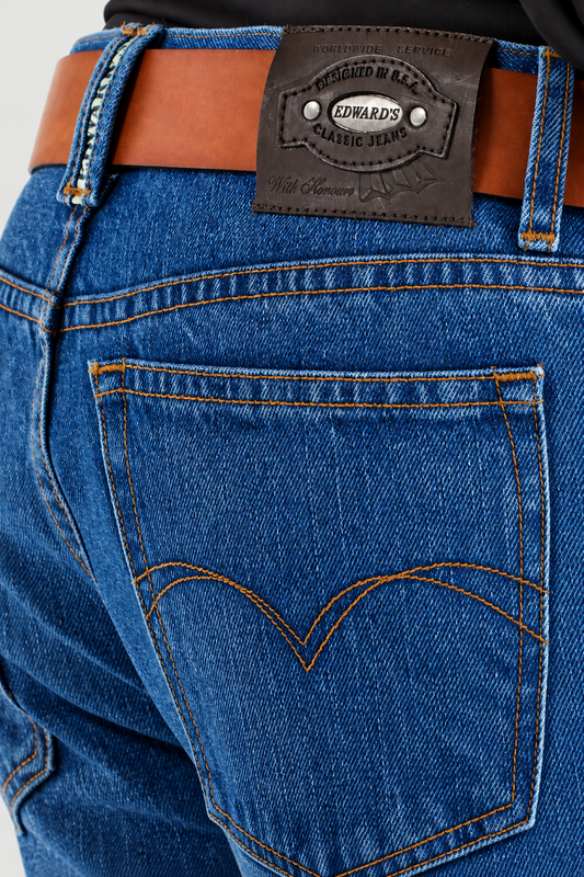Men's classic blue denim pants 2720