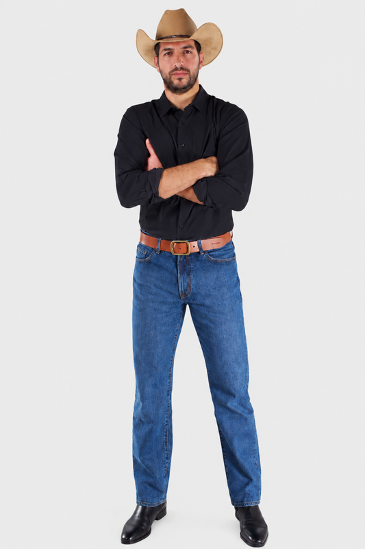 Men's classic blue denim pants 2720