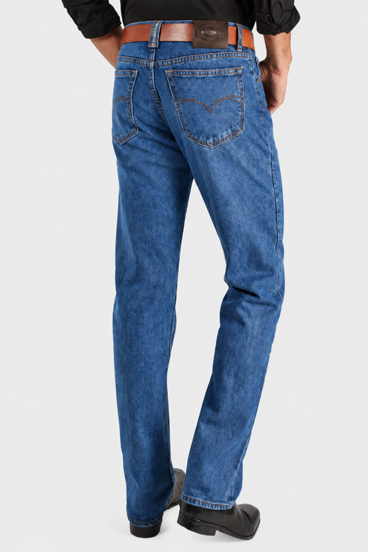 Men's classic blue denim pants 2720