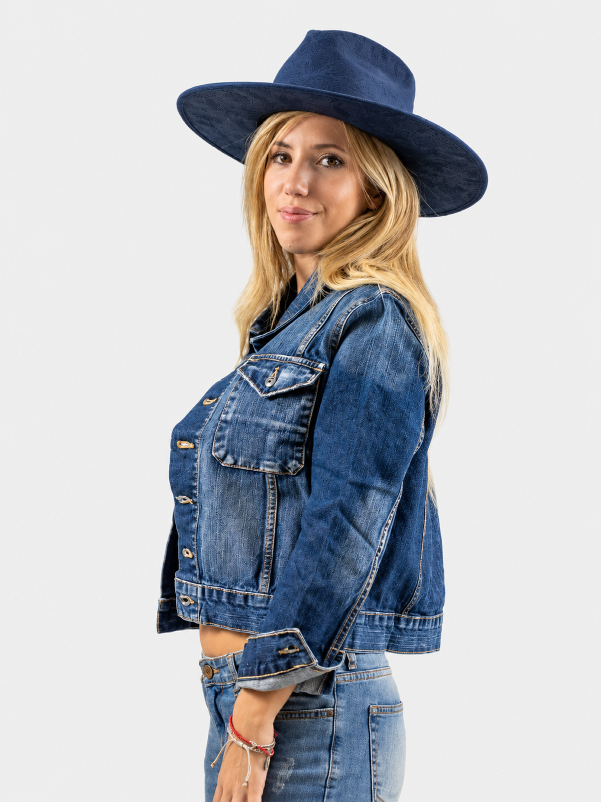 Chamarra Mezclilla Mujer Stone Medio
