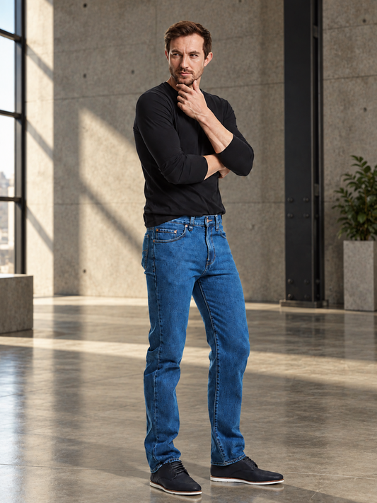 Jeans Recto Azul Hombre Edwards 3181