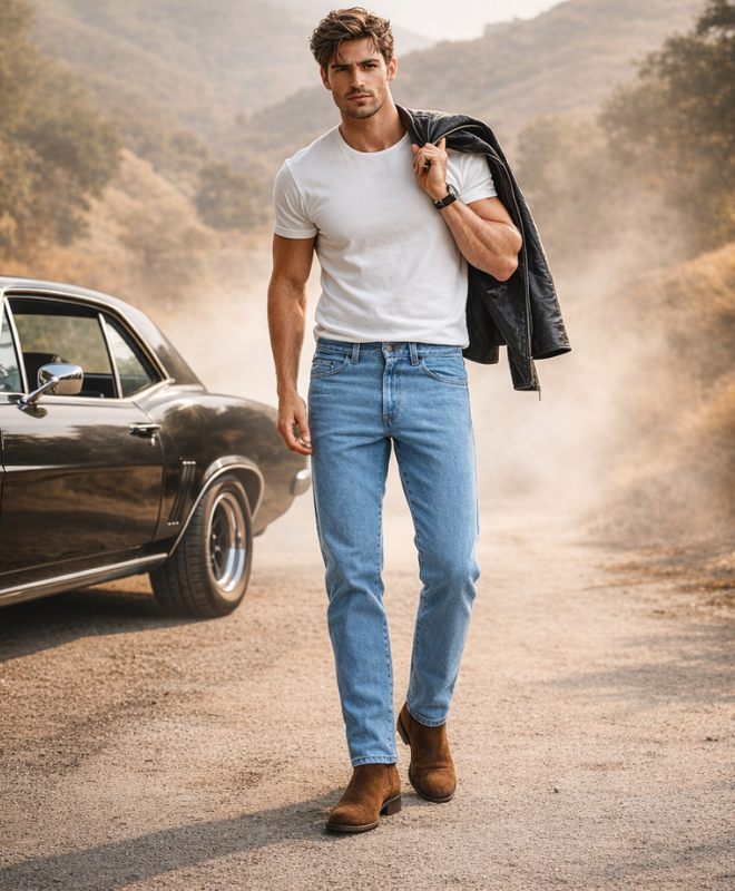 Jeans 2602 Hombre | Color azul claro bleach | Corte Recto | Edward’s