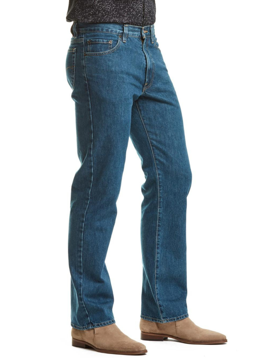 Jeans Hombre Recto Tiro Alto Azul Petróleo Edward's 4860