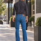 Jeans Straight Azul Petróleo Hombre